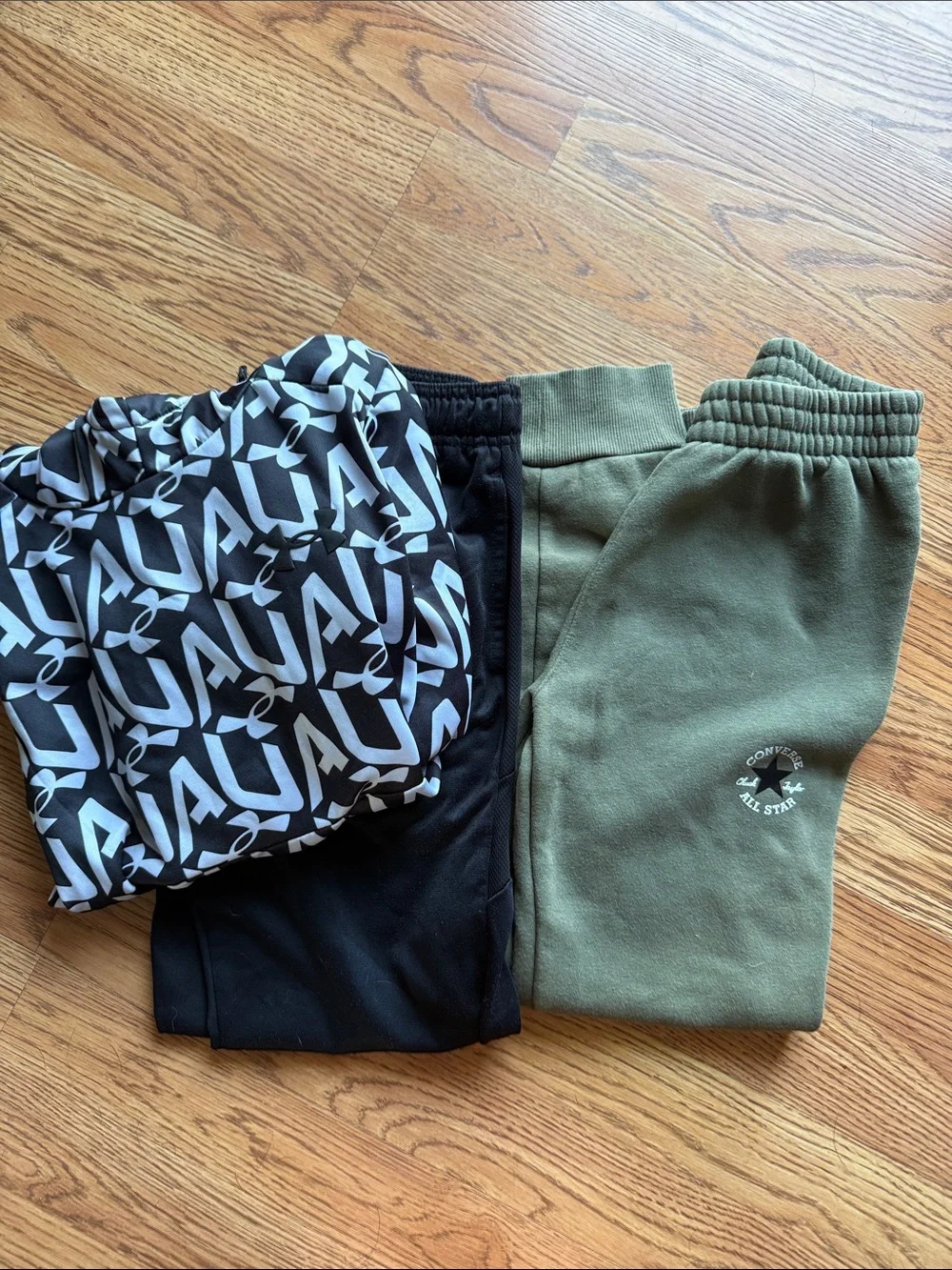 Converse Kids Olive Green All-Star Jogger Pants with UA Sweatshirt